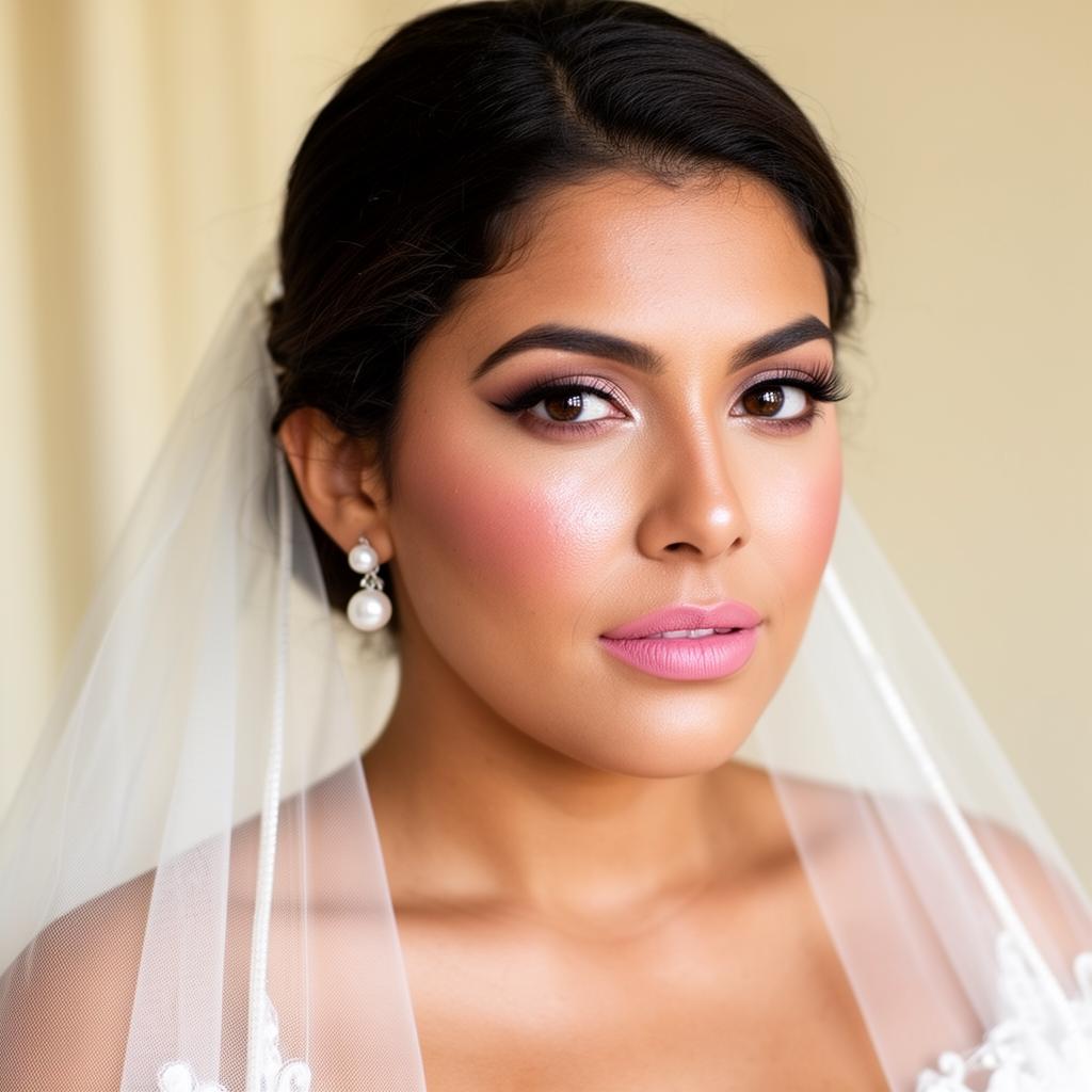 Novia natural con glow